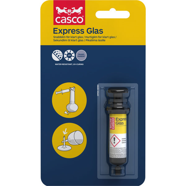 Casco, Express Glasglue Sprøyte, 2ml, UV-herdende