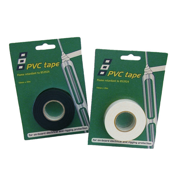 PSP, PVC-isolasjonstape 19 mm, hvit, 20 m, flammehemmende, BS3924