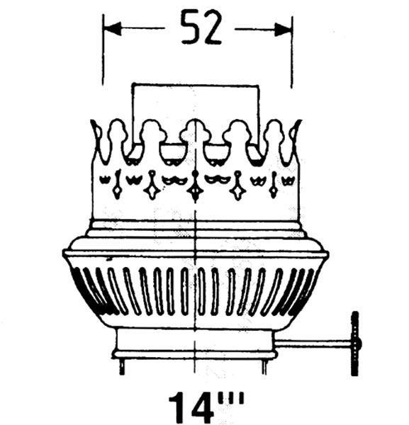 DHR, Brenner 14'''' Messing, Ø: 52,0 mm