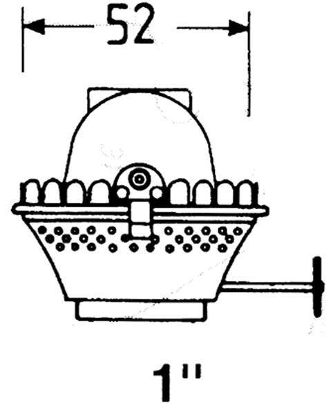 DHR, Brenner 1'''' Messing, Ø: 52,0 mm