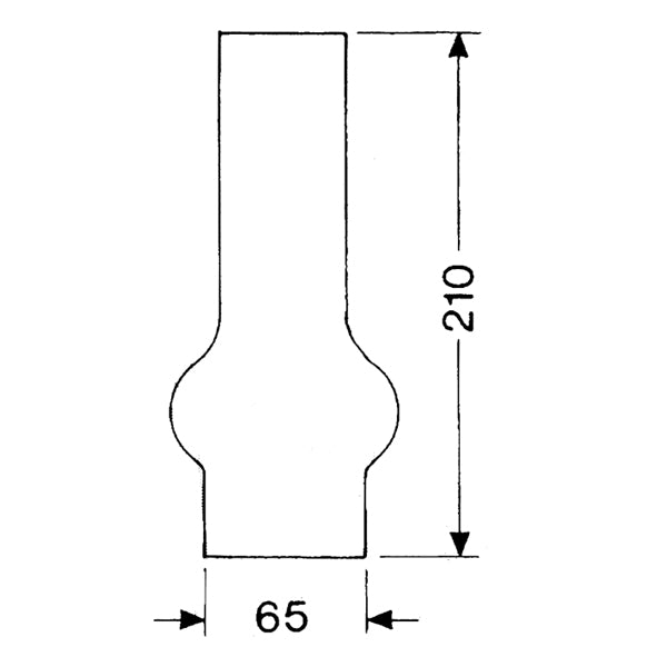 DHR, Lampenglas 20''' x 210 mm, Ø 65 mm