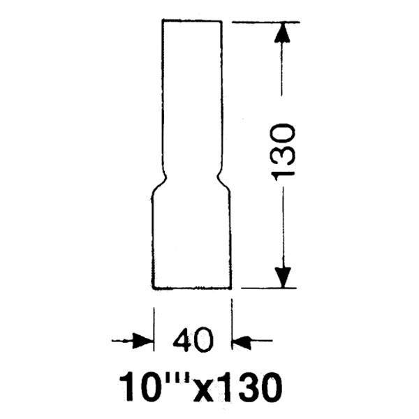 DHR, Lampeglass 10''' x 130mm, Ø 40mm