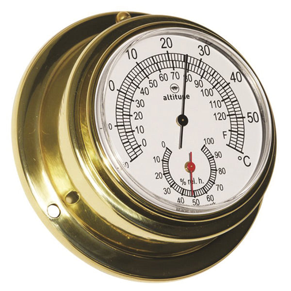 Thermometer/Hygrometer Ø63/96mm, Messing