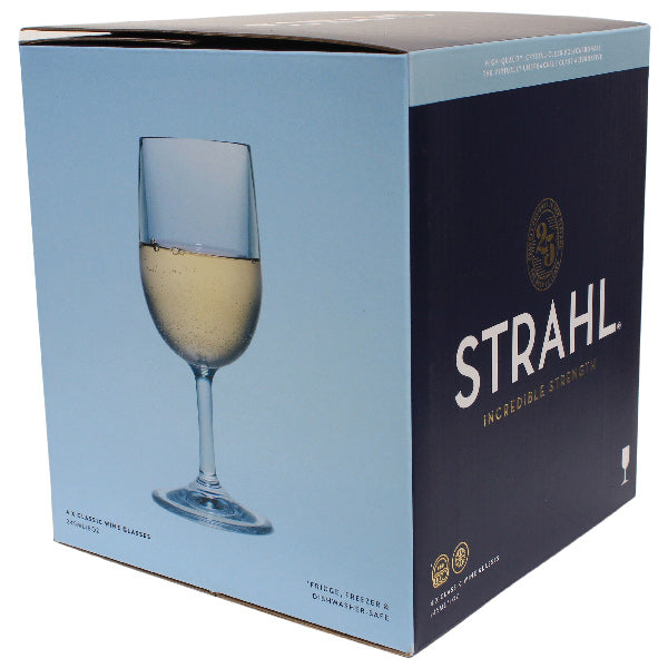 Strahl, Vinglass 245 ml. i gaveeske, 4 stk., Polykarbonat