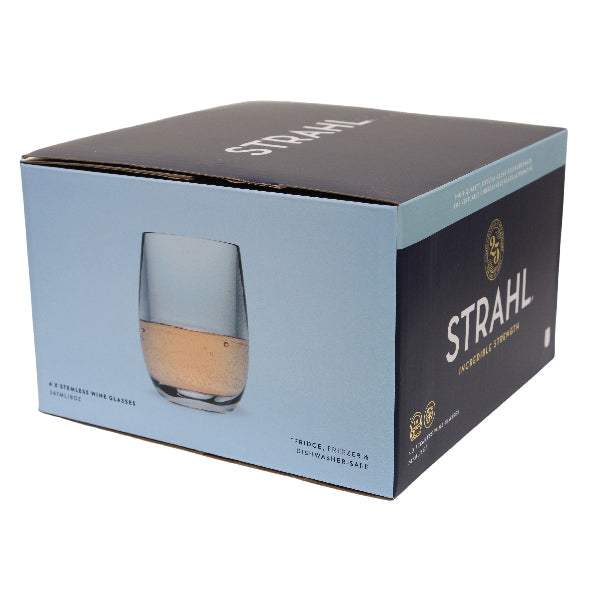 Strahl, Stemløst vinglass, 247 ml, 4 stk, Polykarbonat, i gaveeske